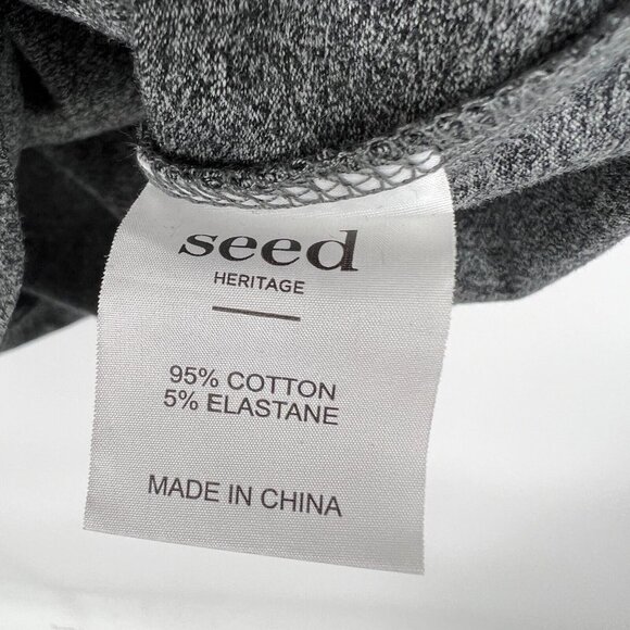 Seed Heritage Dress Gray Twist Front Stretch 3/4 Sleeve NWT - Picture 6 of 9